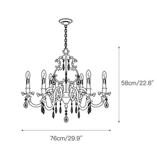 Olrinila Lustre en Cristal de Luxe Postmoderne en Laiton