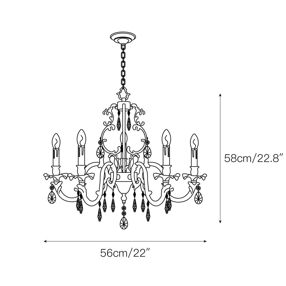 Olrinila Lustre en Cristal de Luxe Postmoderne en Laiton