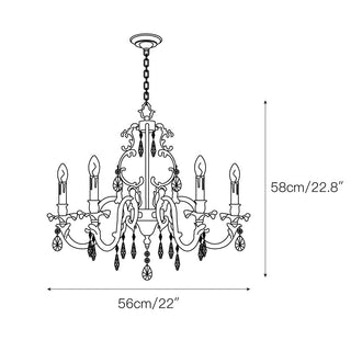 Olrinila Lustre en Cristal de Luxe Postmoderne en Laiton