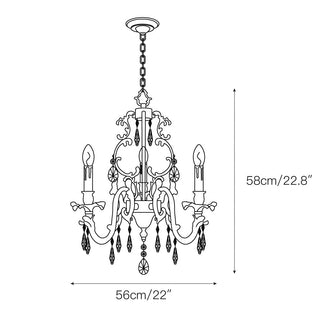 Olrinila Lustre en Cristal de Luxe Postmoderne en Laiton