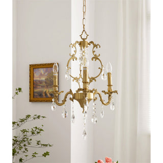 Olrinila Lustre en Cristal de Luxe Postmoderne en Laiton