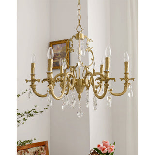 Olrinila Lustre en Cristal de Luxe Postmoderne en Laiton