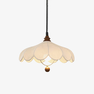 Solarn Suspension Lampe en Tissu et Bois