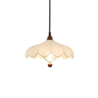 Solarn Suspension Lampe en Tissu et Bois