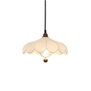 Solarn Suspension Lampe en Tissu et Bois