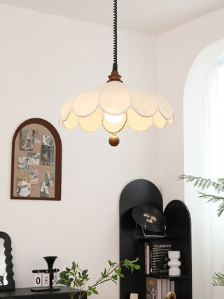 Solarn Suspension Lampe en Tissu et Bois