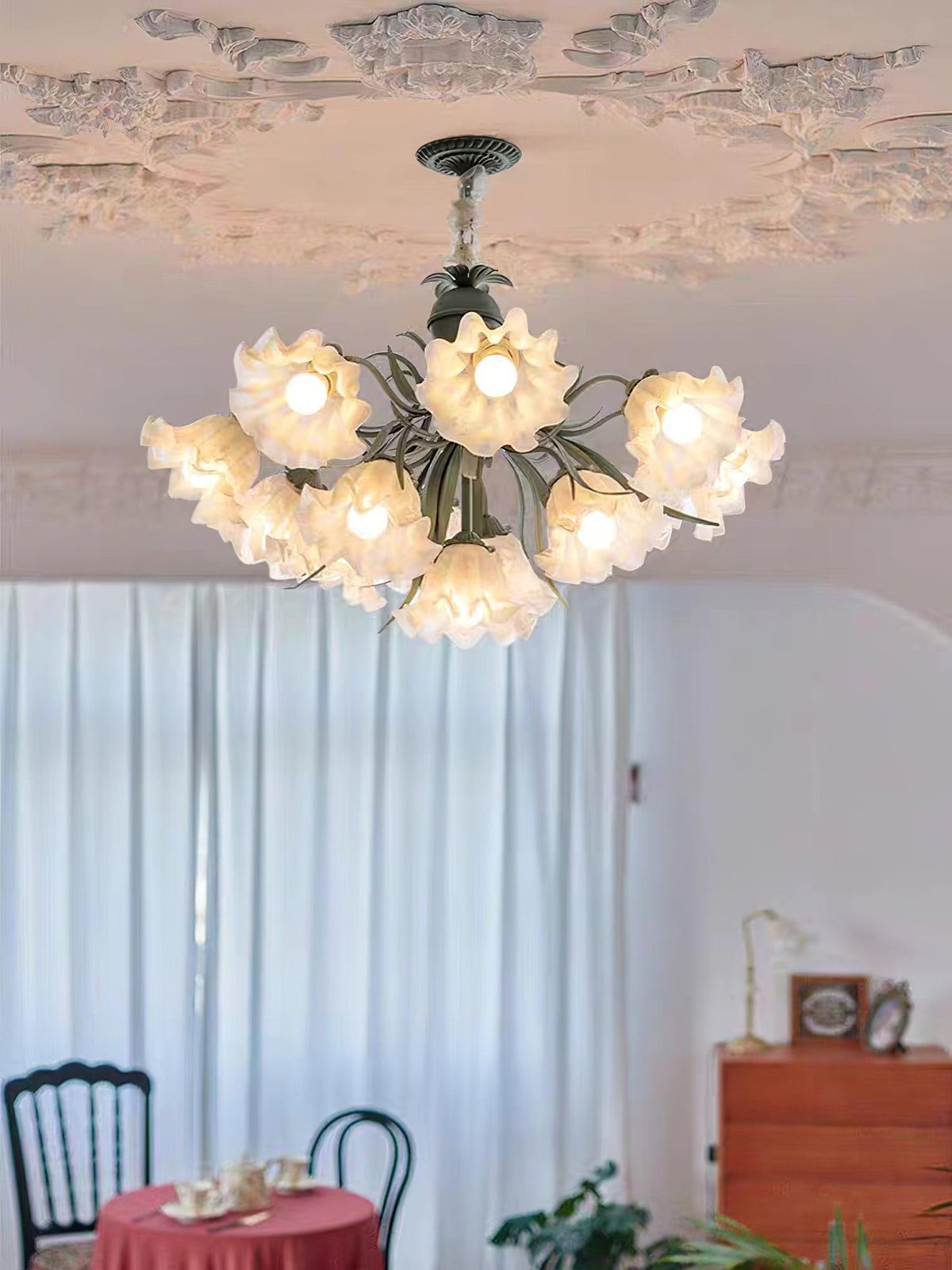 Galona Lustre Fleur avec Pétales et Feuilles