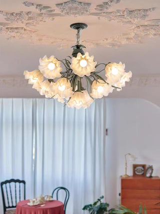 Lustra Lustre Fleur avec Pétales et Feuilles