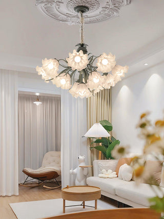 Lustra Lustre Fleur avec Pétales et Feuilles