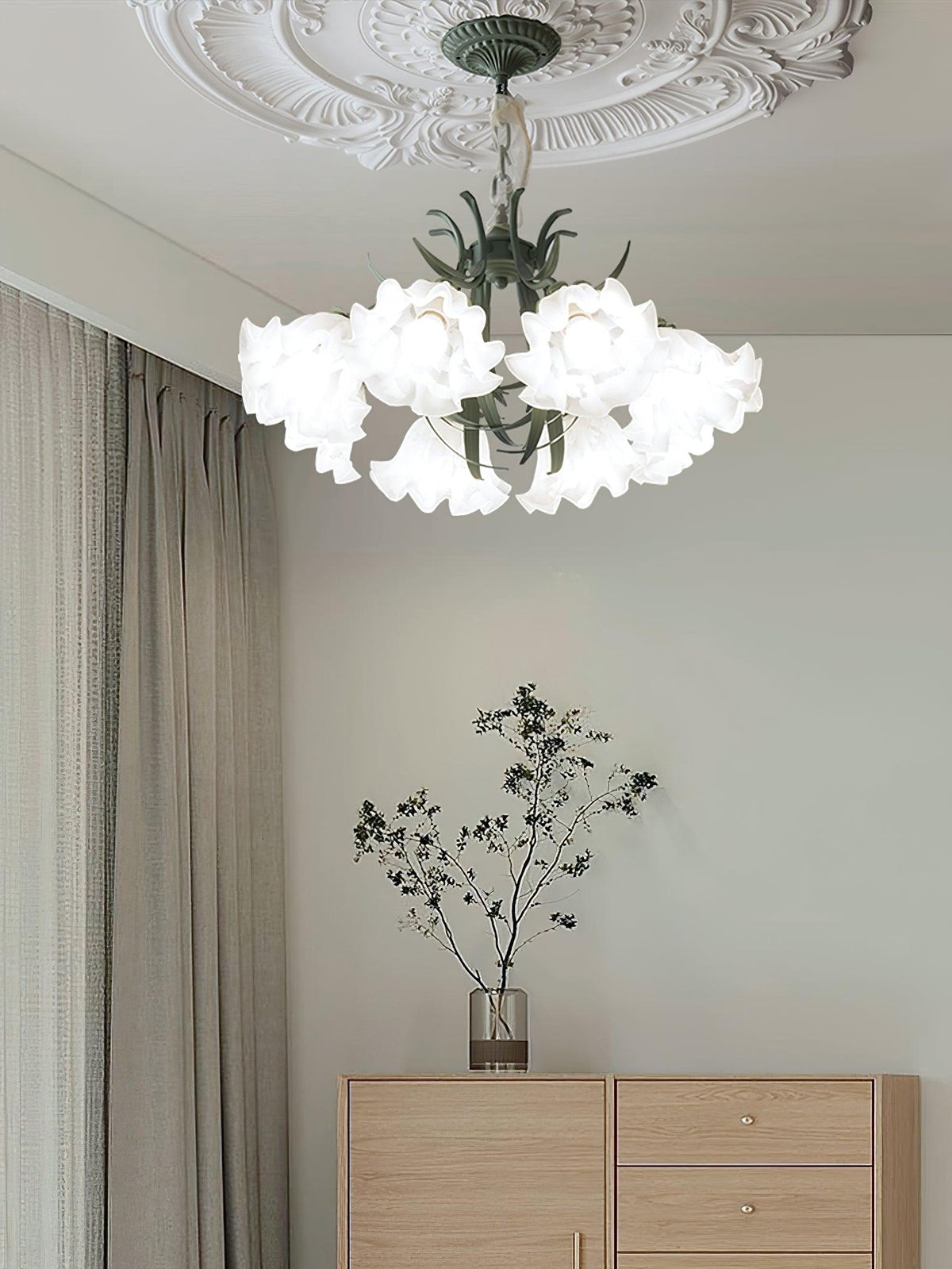 Galona Lustre Fleur avec Pétales et Feuilles