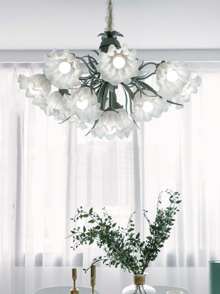 Lustra Lustre Fleur avec Pétales et Feuilles