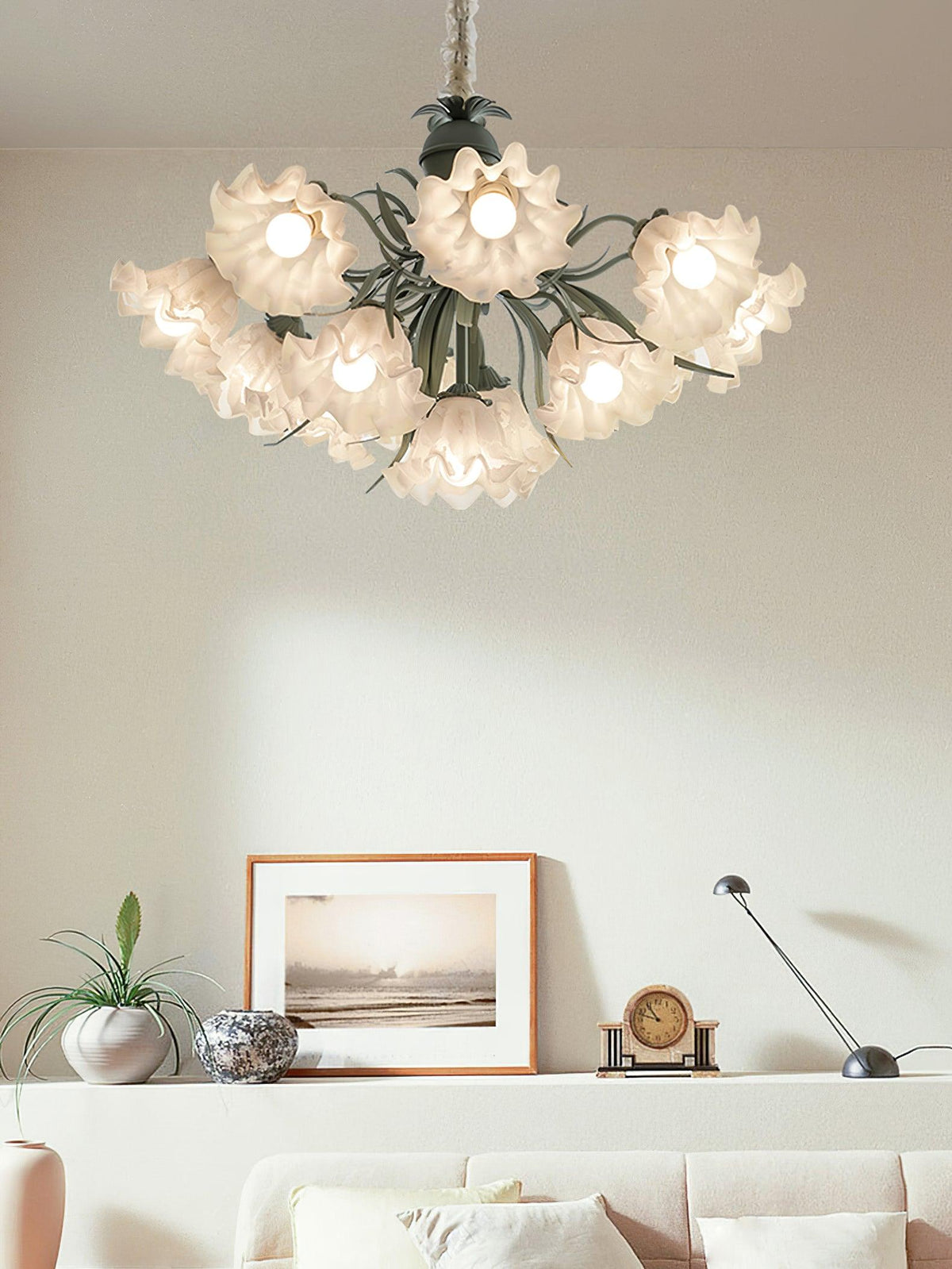 Galona Lustre Fleur avec Pétales et Feuilles