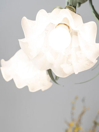 Lustra Lustre Fleur avec Pétales et Feuilles