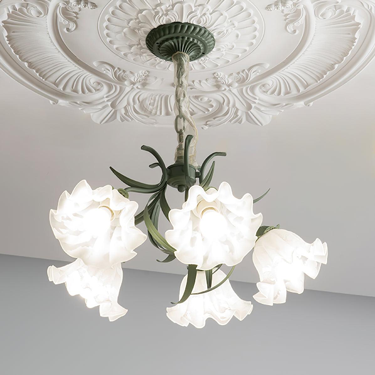 Galona Lustre Fleur avec Pétales et Feuilles