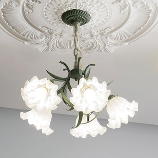 Lustra Lustre Fleur avec Pétales et Feuilles