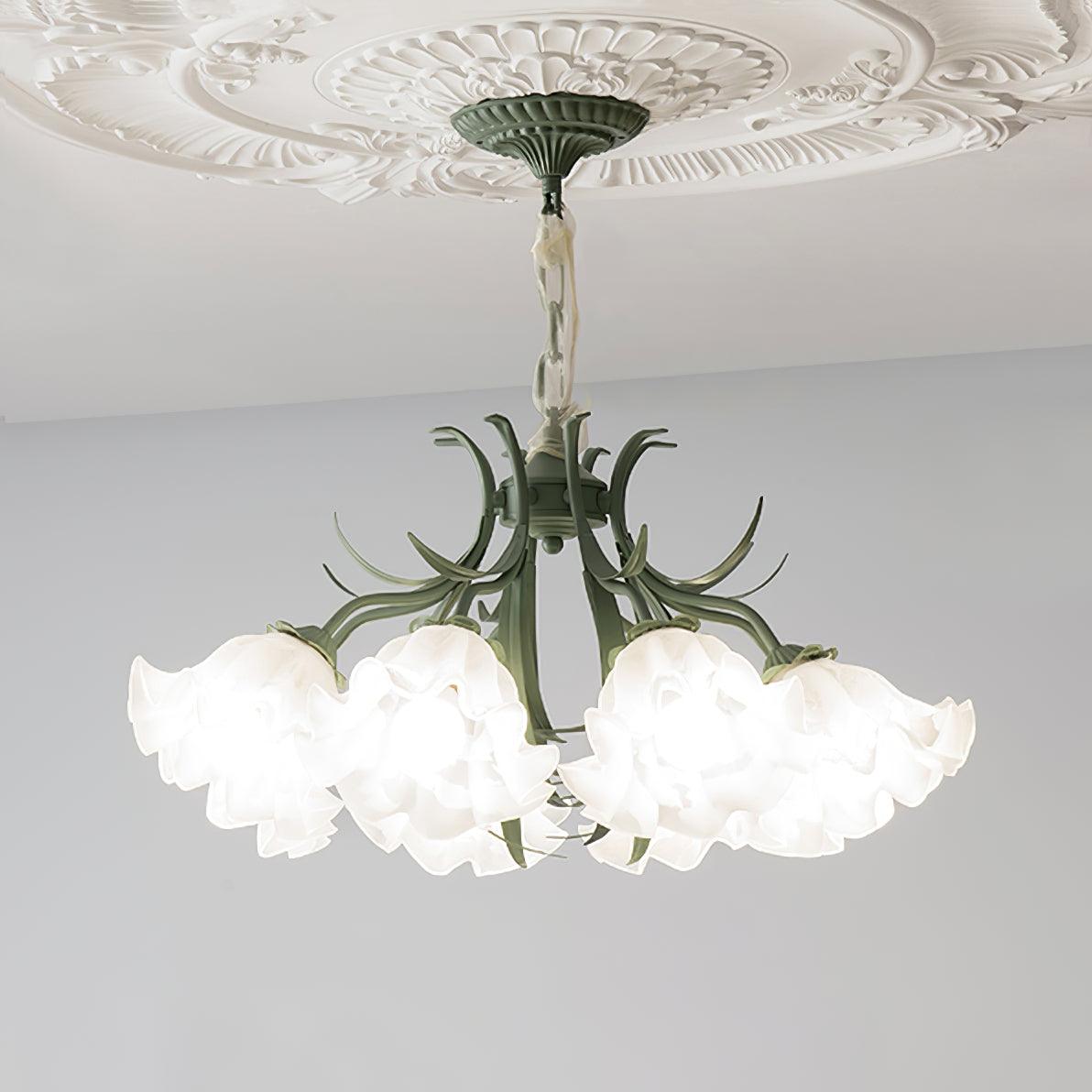 Galona Lustre Fleur avec Pétales et Feuilles