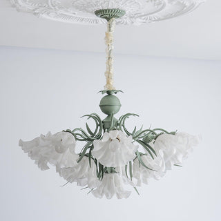 Lustra Lustre Fleur avec Pétales et Feuilles