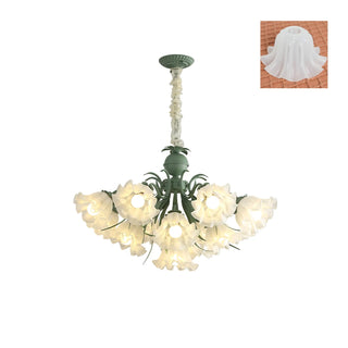 Lustra Lustre Fleur avec Pétales et Feuilles