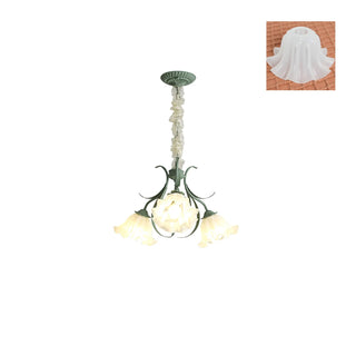 Lustra Lustre Fleur avec Pétales et Feuilles