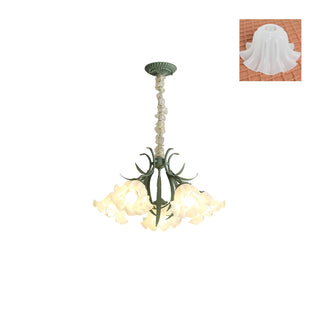 Lustra Lustre Fleur avec Pétales et Feuilles