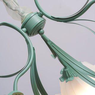 Lustra Lustre Fleur avec Pétales et Feuilles