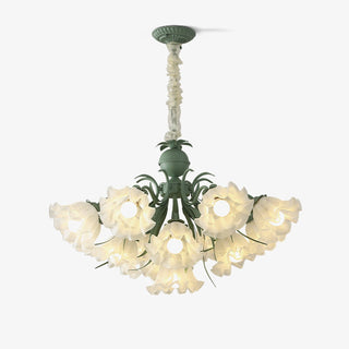 Lustra Lustre Fleur avec Pétales et Feuilles