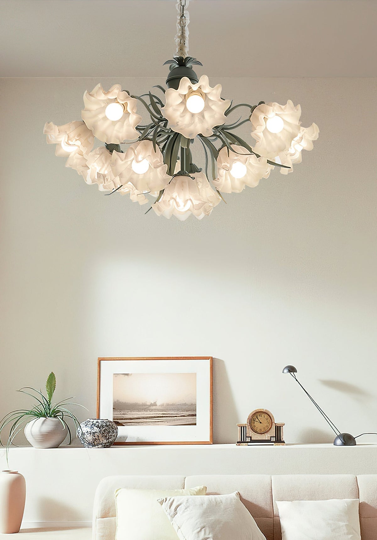 Galona Lustre Fleur avec Pétales et Feuilles