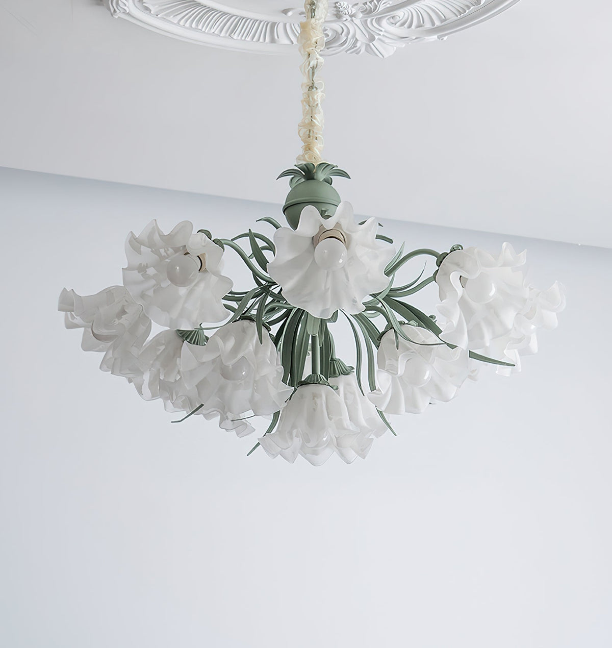 Galona Lustre Fleur avec Pétales et Feuilles