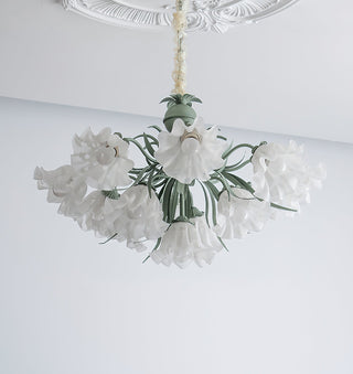 Lustra Lustre Fleur avec Pétales et Feuilles