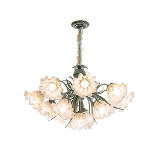 Lustra Lustre Fleur avec Pétales et Feuilles