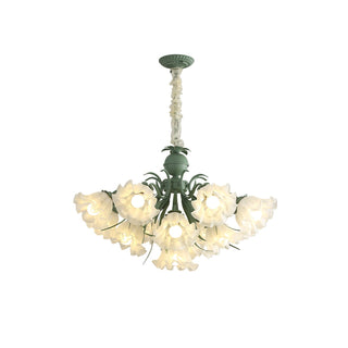 Lustra Lustre Fleur avec Pétales et Feuilles