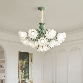 Lustra Lustre Fleur avec Pétales et Feuilles