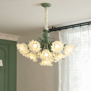 Lustra Lustre Fleur avec Pétales et Feuilles