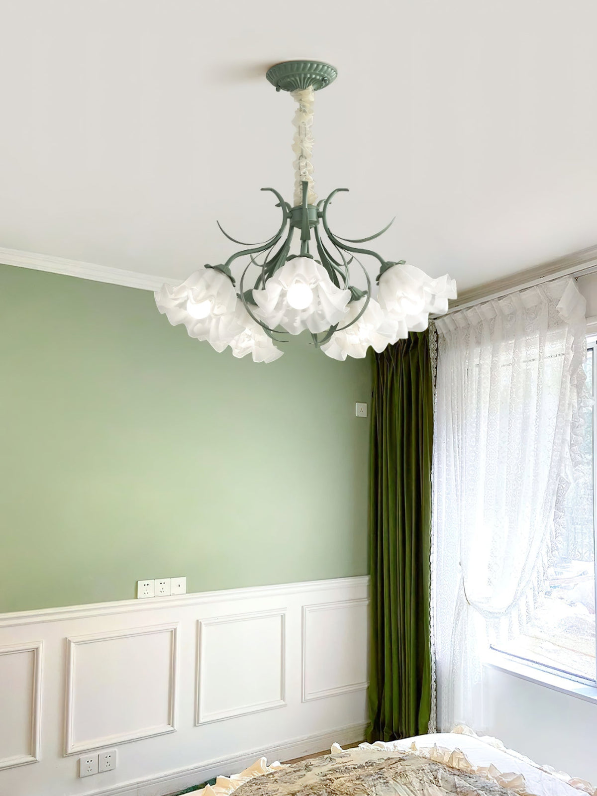 Galona Lustre Fleur avec Pétales et Feuilles