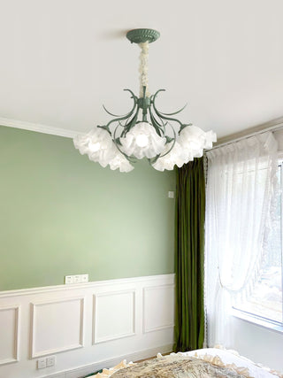 Lustra Lustre Fleur avec Pétales et Feuilles