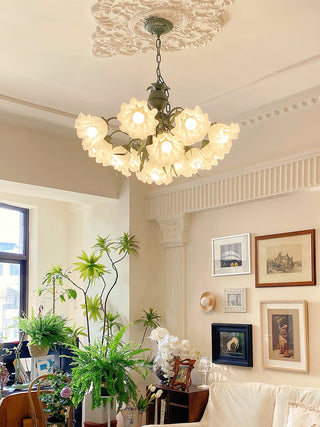 Lustra Lustre Fleur avec Pétales et Feuilles