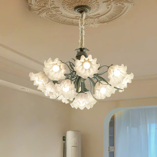 Lustra Lustre Fleur avec Pétales et Feuilles
