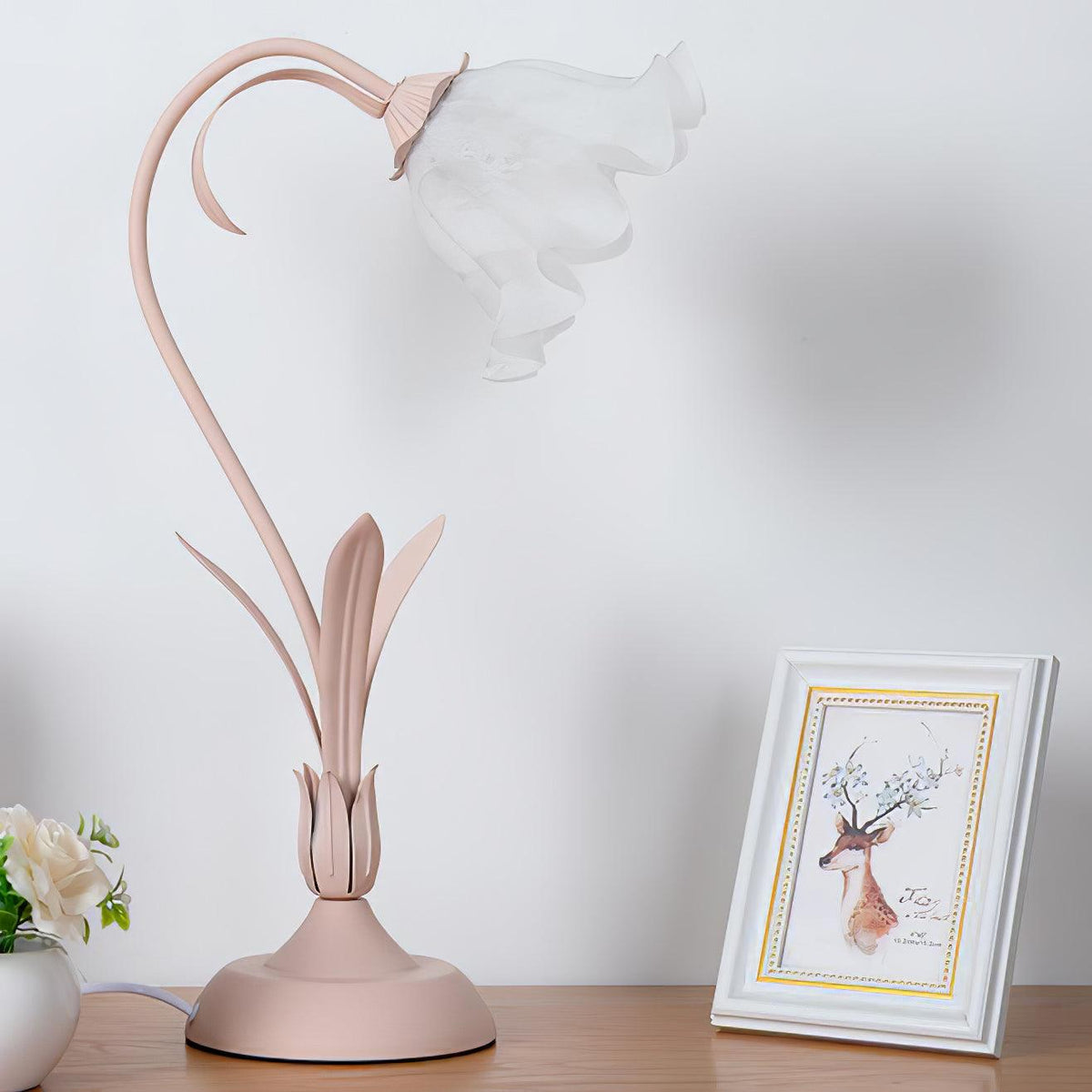 Zorien Lampe de Table en Acrylique à Motif Floral