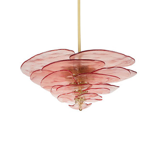 Evvinora Lustre en Métal et Verre à Couches de Feuilles Créativité Individuelle