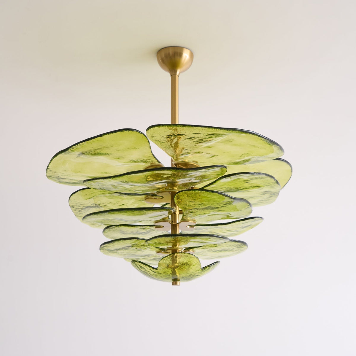 Quinina Lustre en Métal et Verre à Couches de Feuilles Créativité Individuelle