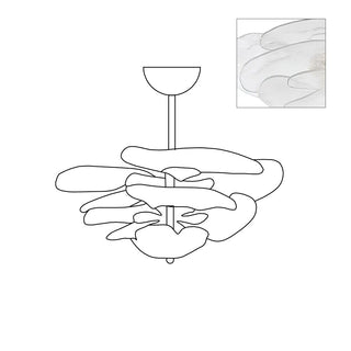 Aurora Lustre Pétale en Verre Murano Doré Luxe-Luire