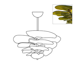 Aurora Lustre Pétale en Verre Murano Doré Luxe-Luire