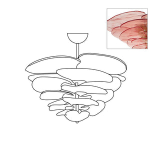 Aurora Lustre Pétale en Verre Murano Doré Luxe-Luire
