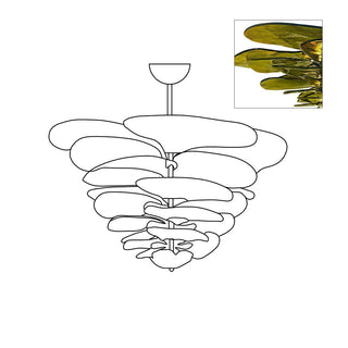 Aurora Lustre Pétale en Verre Murano Doré Luxe-Luire