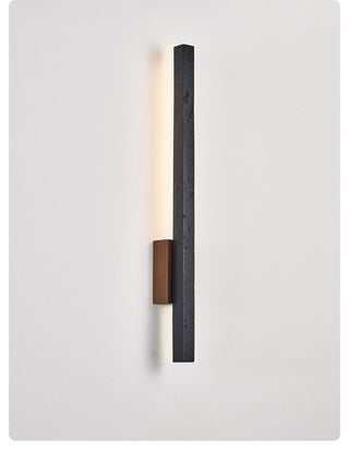 Juna Slim Noir Travertin Applique Murale Linéaire Moderne