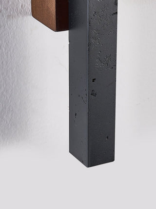 Juna Slim Noir Travertin Applique Murale Linéaire Moderne