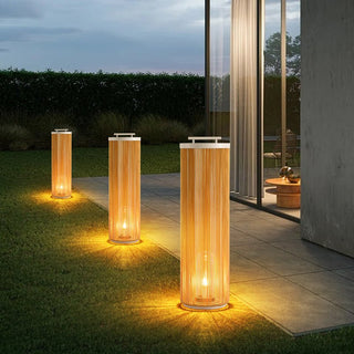 Linden Column Solar Outdoor Lamp-Neutral Decor