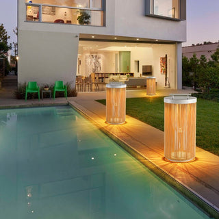 Linden Column Solar Outdoor Lamp-Neutral Decor
