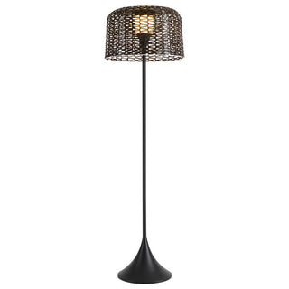 Callum Woven Solar Floor Lamp-Neutral Decor