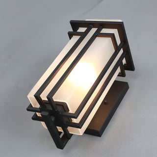 Lustra Lampe Murale Extérieure en Fer Lanterne Rétro-Luire